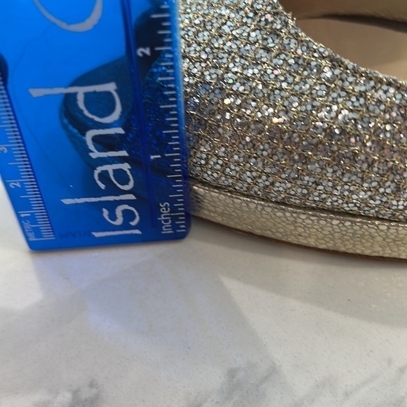 JIMMY CHOO SILVER SEQUIN EVENING PLATFORM SLINGBACK OPEN TOE HEELS SIZE 40 (9) - Picture 7 of 12